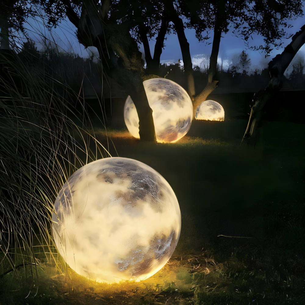 LunaSol Havenes Solcellelampe – Magisk Månedesign til Udendørs Belysning [solcellelamper til haven] 0