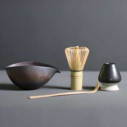 Matcha Sæt – Keramisk og Bambus Tesæt til Traditionel Teoplevelse Hjemme | Alt til Perfekt Matcha-Forberedelse 3