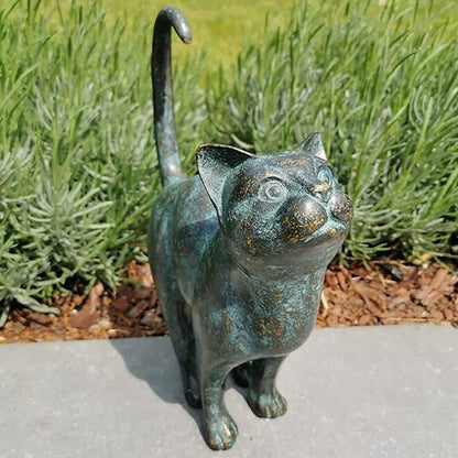 Miauw Aura Katteelskere Havestatuette – Vejrbestandig Polyresin Figur til Have og Terrasse dekorativ kattefigur 2
