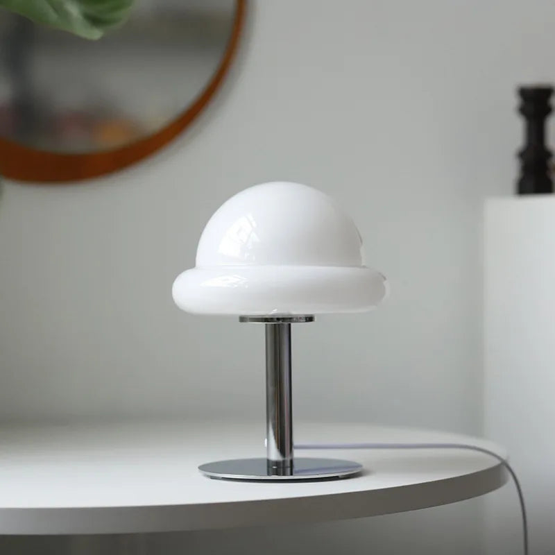 Moderne Bordlampe i Svampeform – LED Indendørs Belysning til Stilfuld Atmosfære og Kompakt Design 5