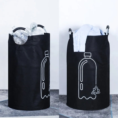 Opbevaringskurv til Tomme Flasker – Foldbar, Holdbart Stof med Aluminiumshåndtag, Ideel til Genbrug og Hjemmeopbevaring 3