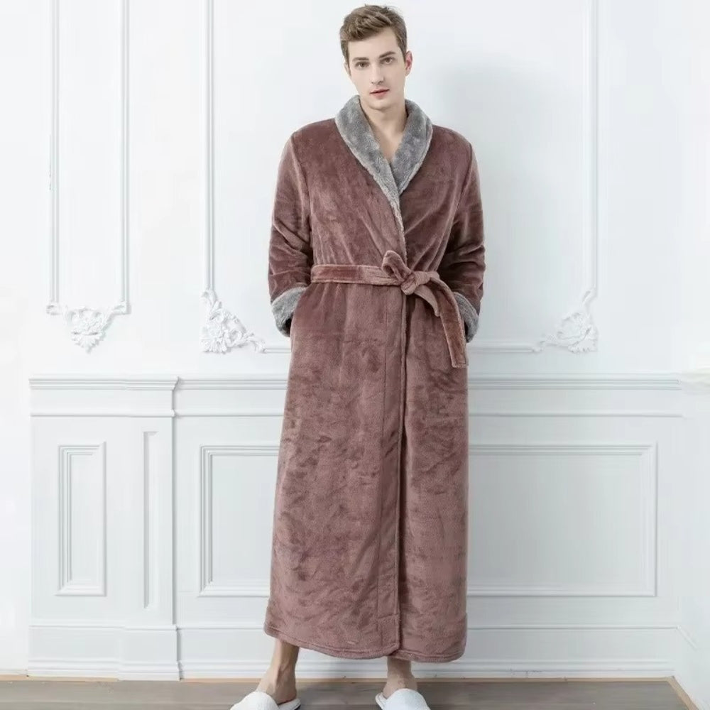 Varm fleece badekåbe i unisex design