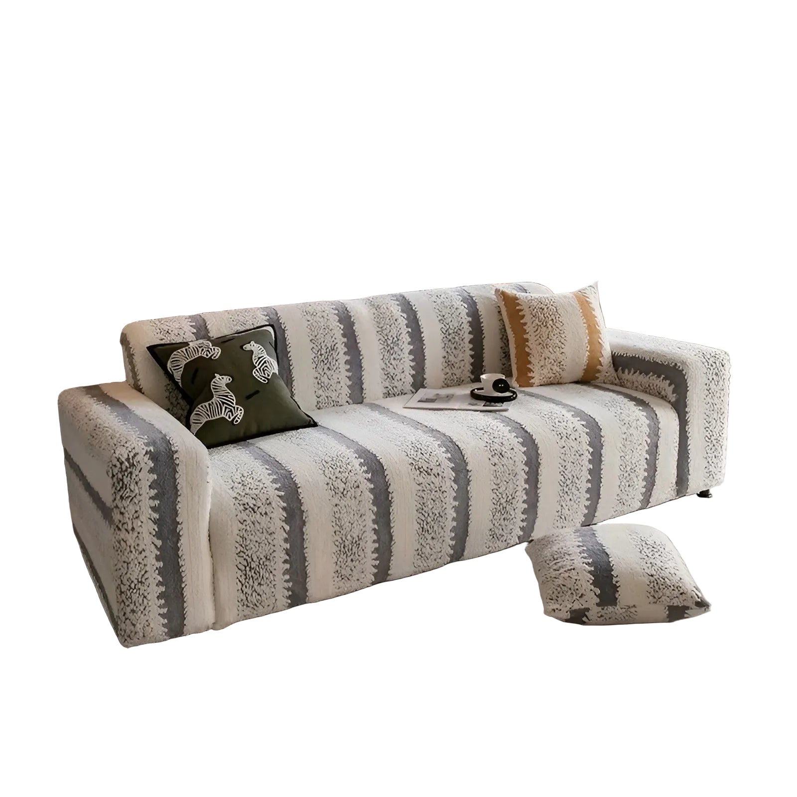 Plys Sofabetræk – Blødt Polyester Design til Komfort og Beskyttelse af Sofa | Ideel til Familier med Børn og Kæledyr 1