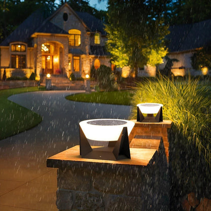 Elegant Solar-Powered Japanese Garden Lamp