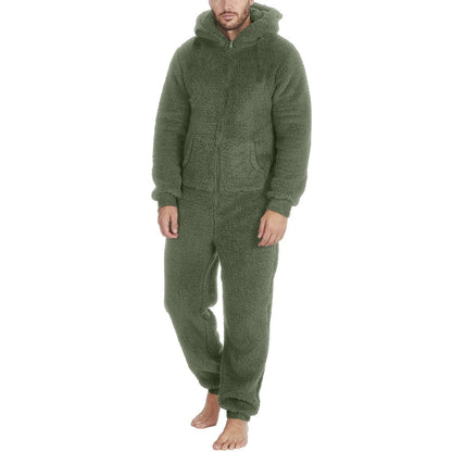 Teddy onesie til mænd i forskellige farver - sort, grå, grøn