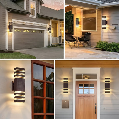 LED udendørs væglampe med elegant akryldesign til facade og indgangsparti