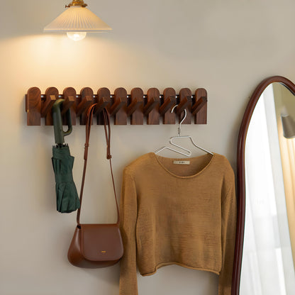 Sammenklappelig Trækrog i Træ – Elegant Vægkrog til Hjemmet med Magnetisk Lås og Nem Installation 1