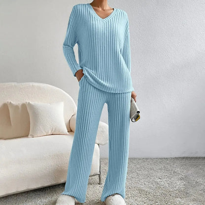 2-delt strikket sæt til damer – farvevalg