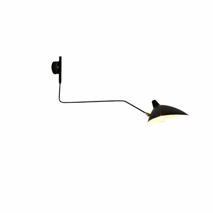 Væglampe med svingarm – stor model L 65 cm x H 40 cm, sideprofil