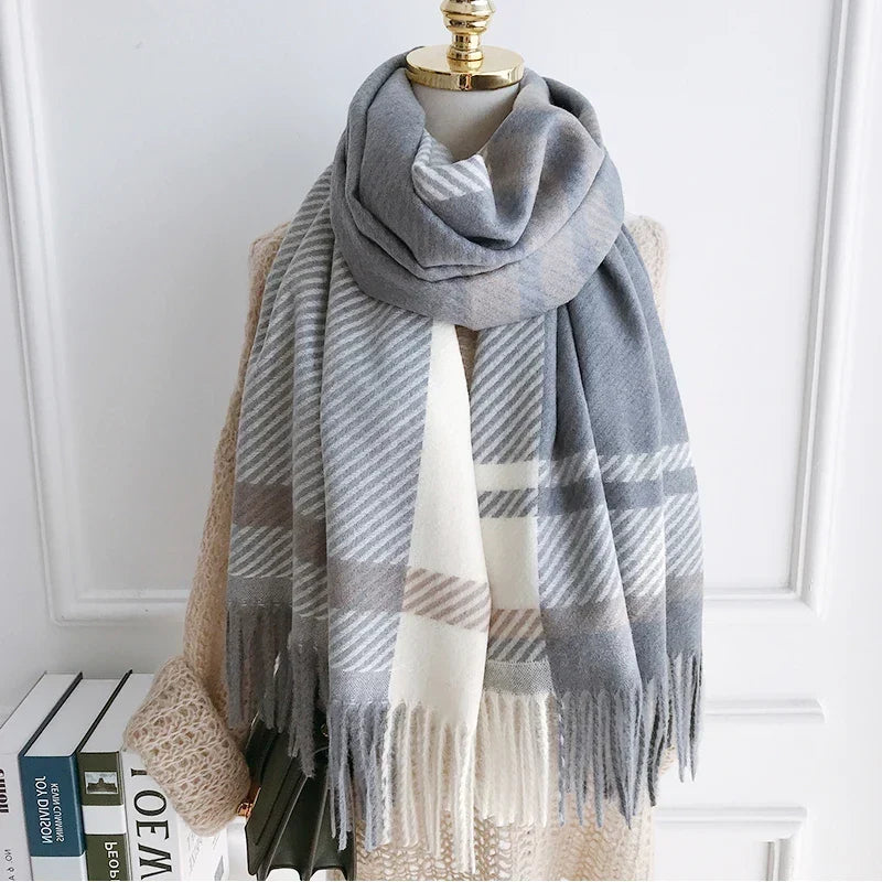 Unisex pashmina tørklæde til efterår og vinter