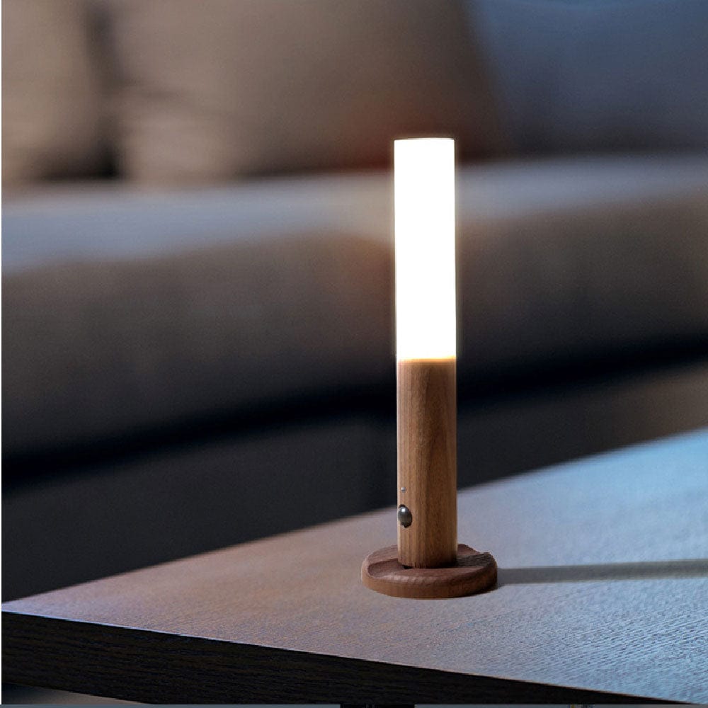 Smart Væglampe med Bevægelsessensor – Energieffektiv LED til Indendørs og Udendørs Brug, Elegant Design i Træ 3