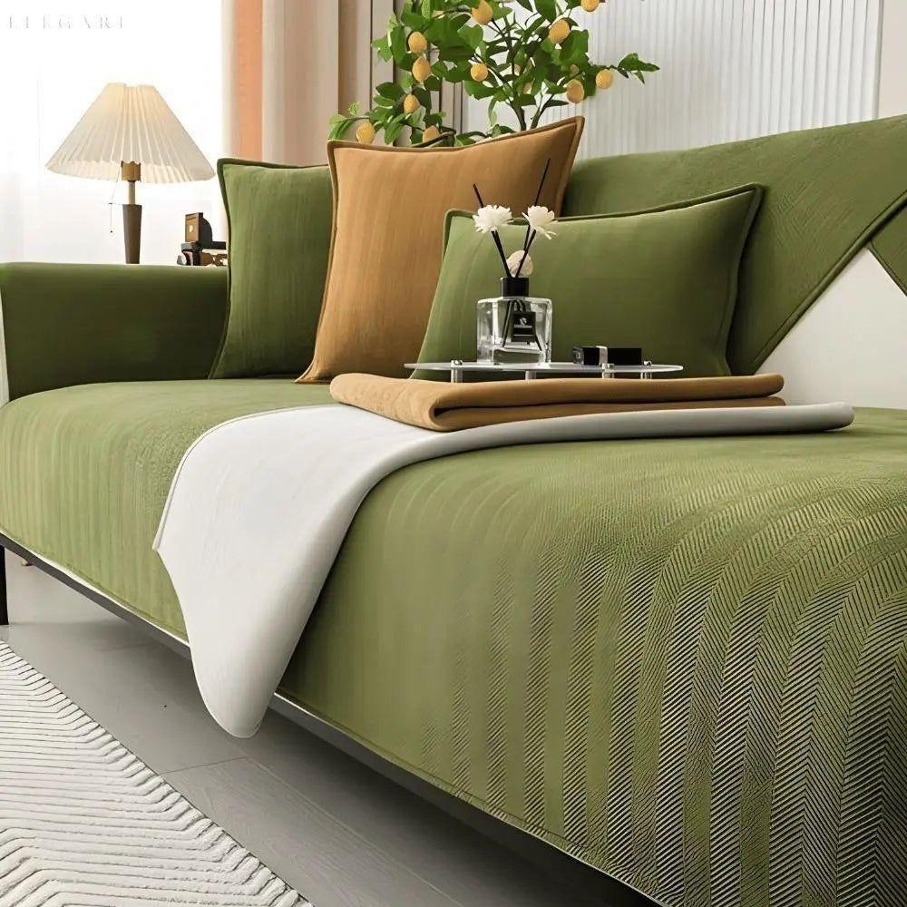 Sofabeskytter i Chenille – Skridsikker Sofa Cover til Komfortabel Indretning | Stilfuldt og Maskinvaskbart Design 0