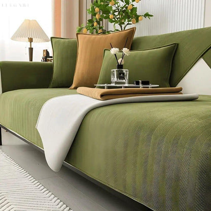 Sofabeskytter i Chenille – Skridsikker Sofa Cover til Komfortabel Indretning | Stilfuldt og Maskinvaskbart Design 0