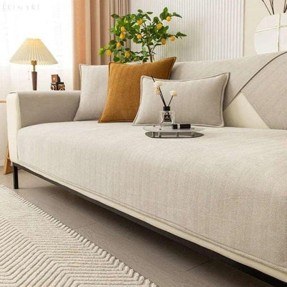 Sofabeskytter i Chenille – Skridsikker Sofa Cover til Komfortabel Indretning | Stilfuldt og Maskinvaskbart Design 7