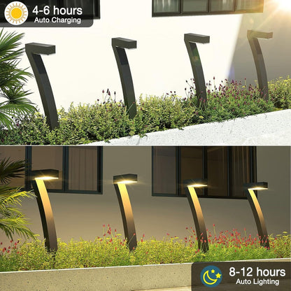Soleil Udendørs Solcellelamper – Elegant 7-Formet Design med Varmt Hvidt Lys til Haven [solcellelamper til haven] 3