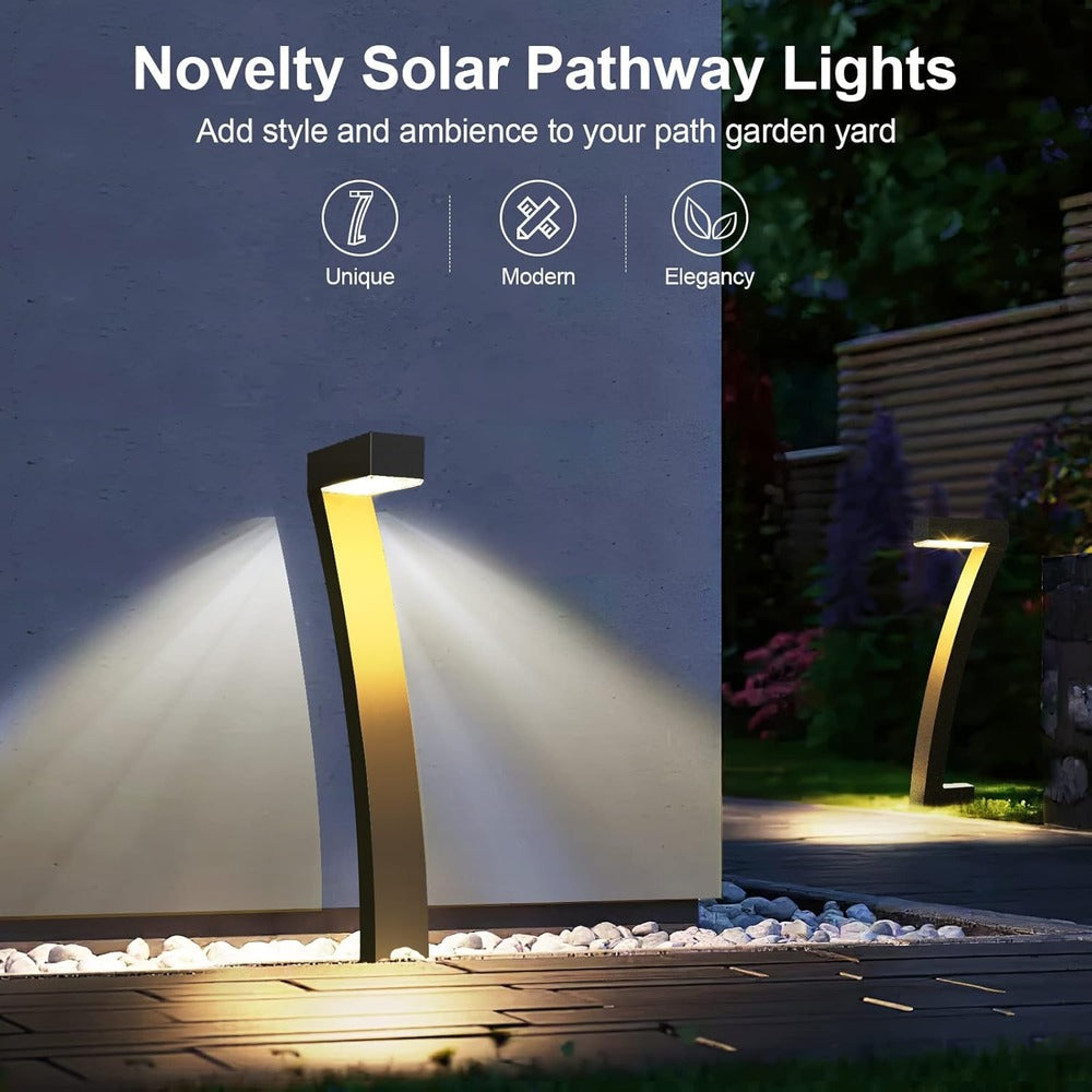 Soleil Udendørs Solcellelamper – Elegant 7-Formet Design med Varmt Hvidt Lys til Haven [solcellelamper til haven] 4