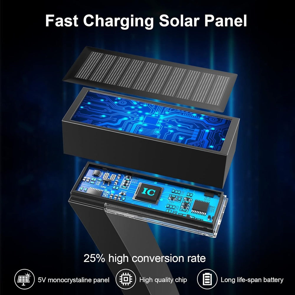 Soleil Udendørs Solcellelamper – Elegant 7-Formet Design med Varmt Hvidt Lys til Haven [solcellelamper til haven] 5
