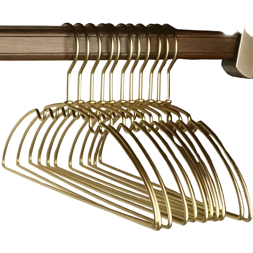 Sømløse Metal Tøjbøjler – Stilfuld Organisering til Garderobe, Sæt med 5 Stk. 0