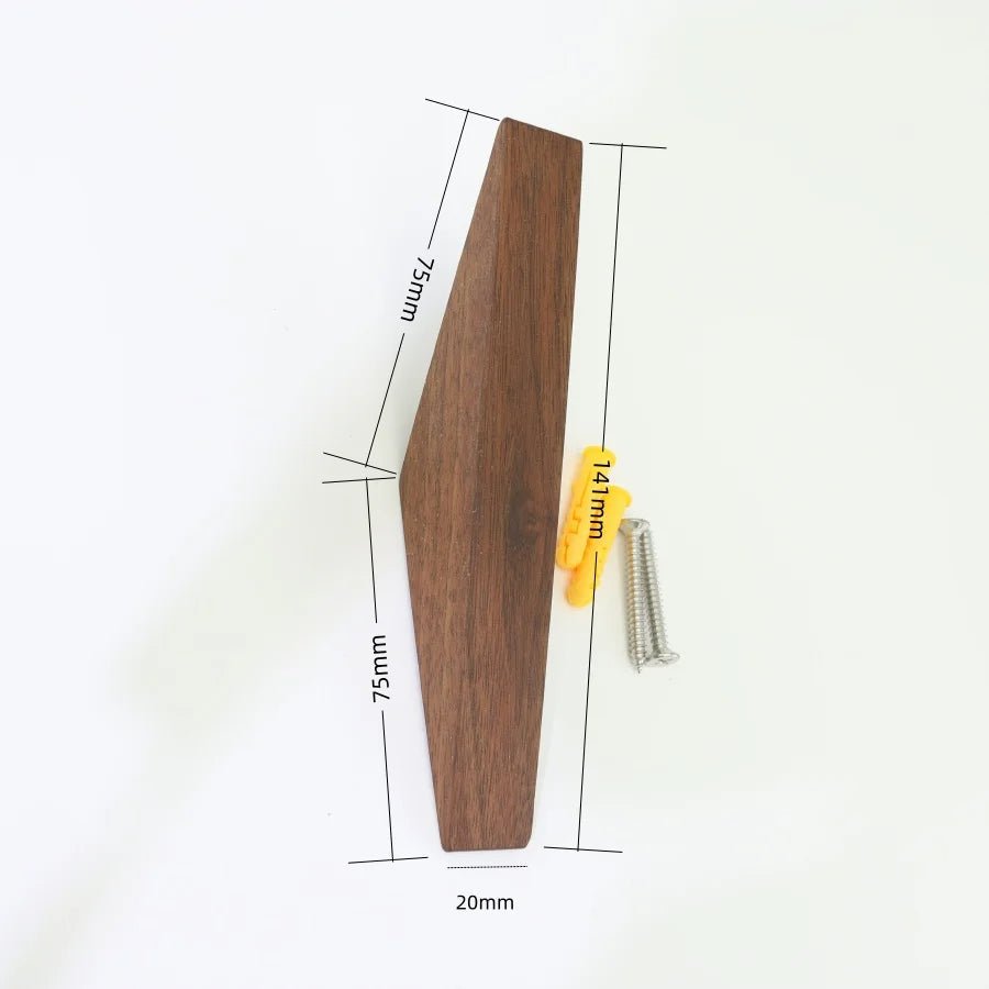 Stilfuld Vægmonteret Knage i Sort Valnød – Elegant Knagerække til Entre og Gange, Minimalistisk Design 5