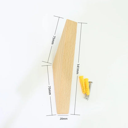 Stilfuld Vægmonteret Knage i Sort Valnød – Elegant Knagerække til Entre og Gange, Minimalistisk Design 6