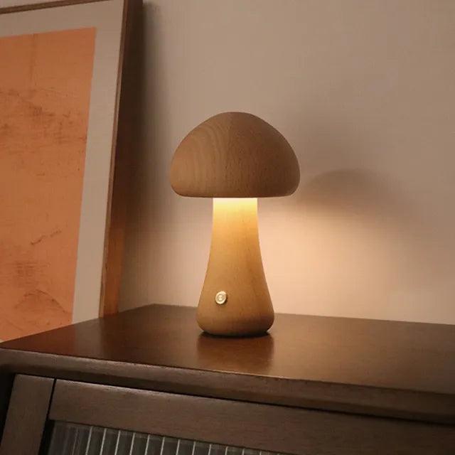 Trådløs Bordlampe i Træ – Justerbar Lysstyrke Uden Ledning til Elegant Indendørs Belysning 5