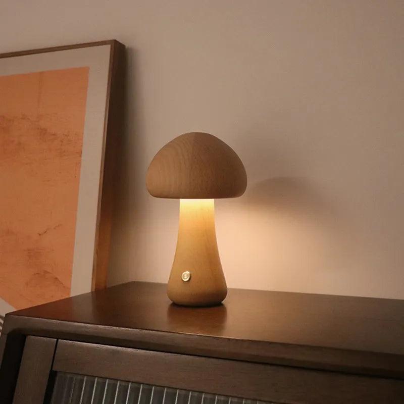 Trådløs Bordlampe i Træ – Justerbar Lysstyrke Uden Ledning til Elegant Indendørs Belysning 6
