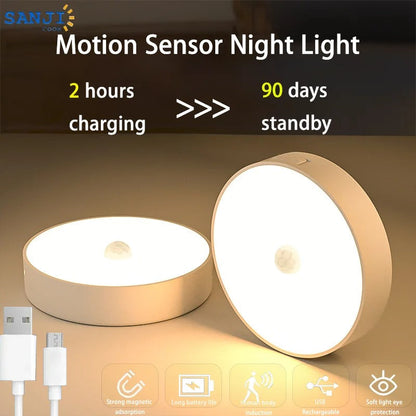 Trådløs LED-Lampe med Bevægelsessensor – Praktisk, Selvklæbende Belysning til Mørke Områder 2