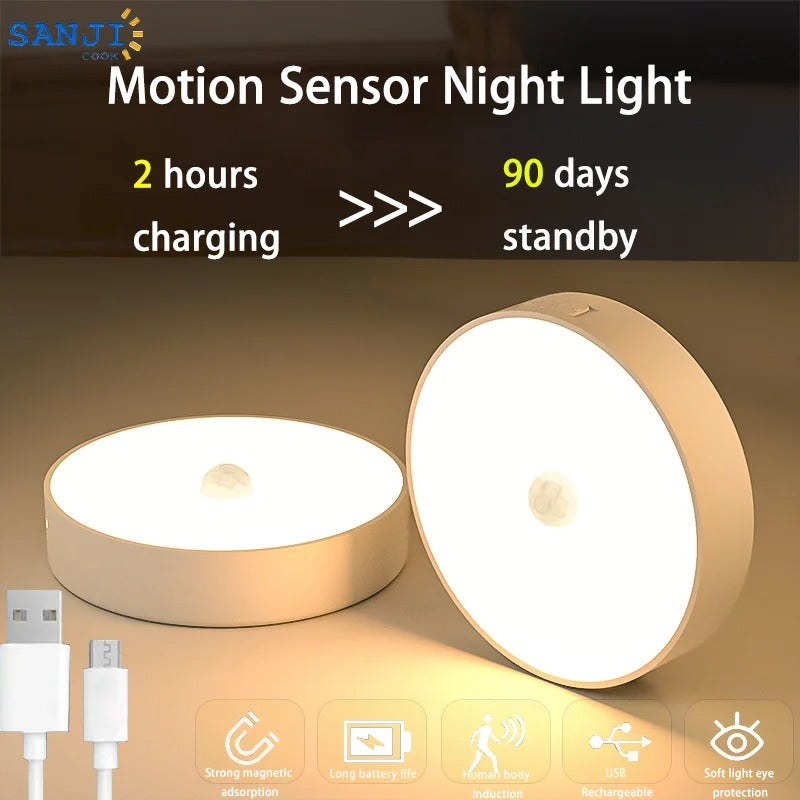 Trådløs LED-Lampe med Bevægelsessensor – Praktisk, Selvklæbende Belysning til Mørke Områder 2