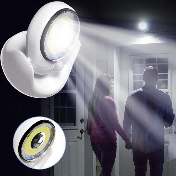 Trådløs LED-lampe med Bevægelsessensor – 450 Lumen til Indendørs og Udendørs Sikker Belysning 0