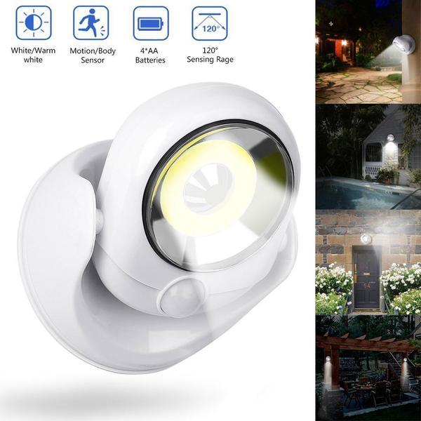 Trådløs LED-lampe med Bevægelsessensor – 450 Lumen til Indendørs og Udendørs Sikker Belysning 1