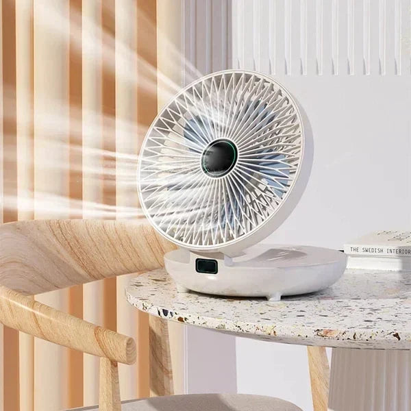 Bærbar vægventilator – nærbillede af betjeningspanel