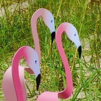TropiGo Udendørs Flamingo Havepynt – Vejrbestandig Kinetisk Kunst til Livlig Atmosfære havepynt 3