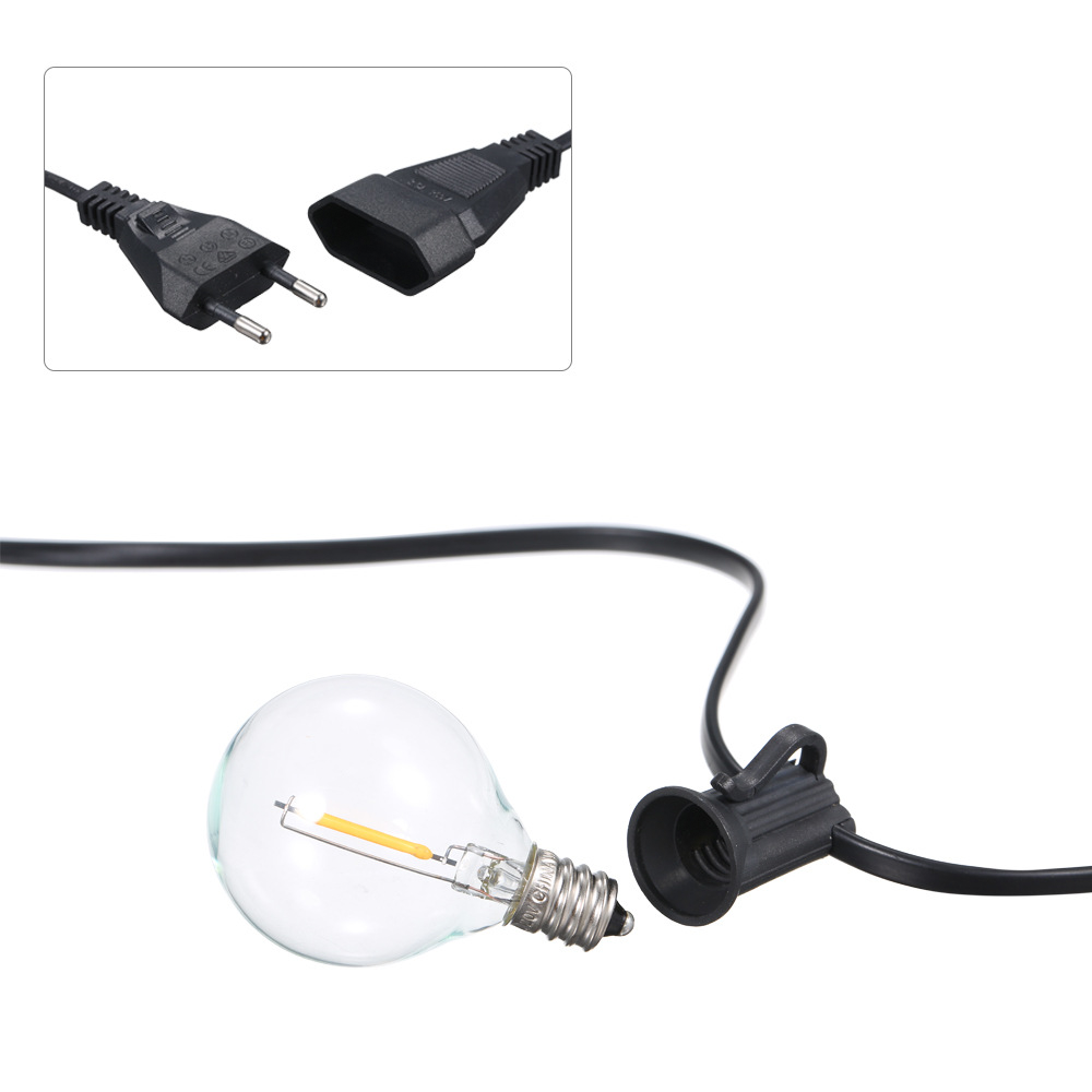 Pakkeindhold: LED-lyskæde 6 m, reservepærer og instruktionsmanual