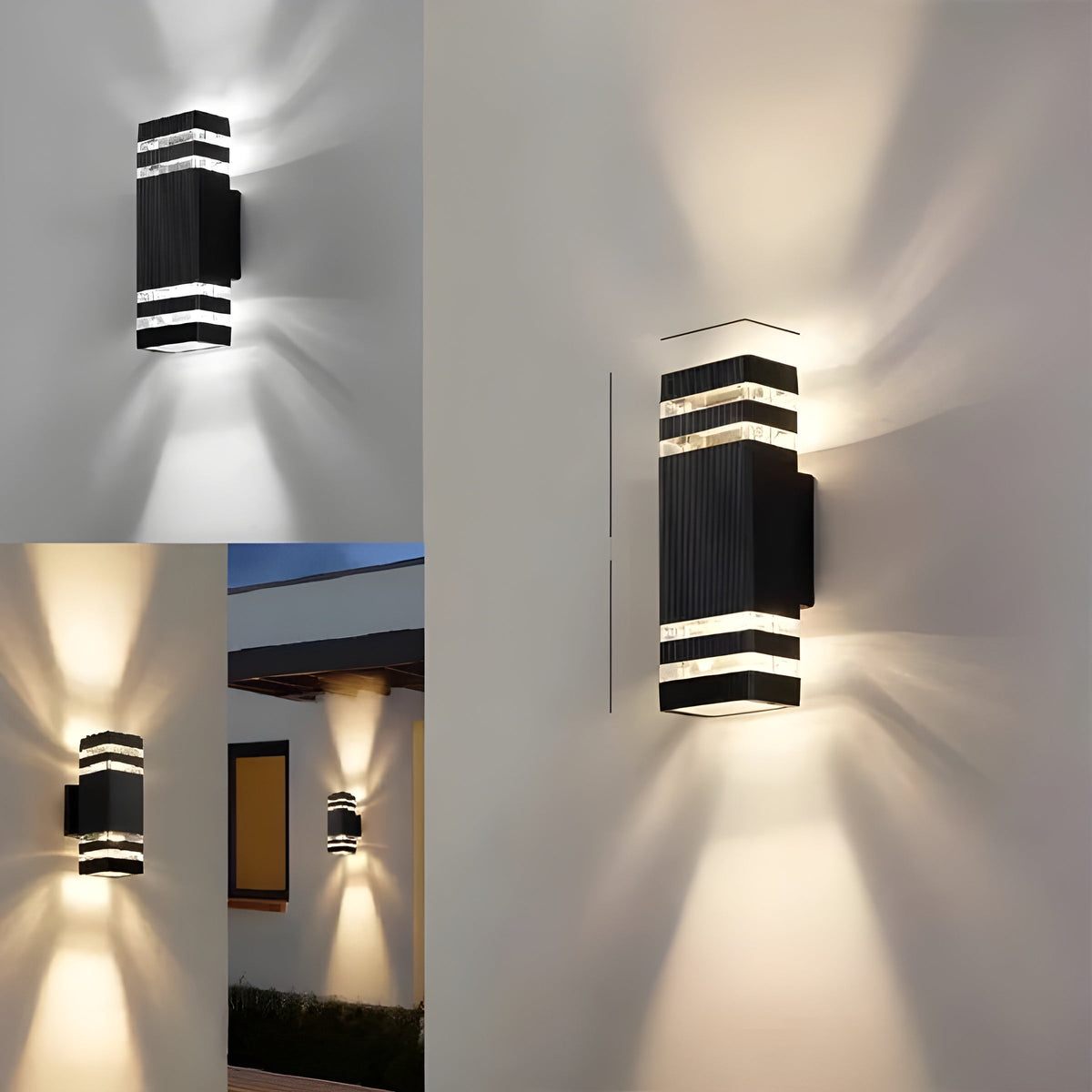 LED væglampe til altan og terrasse – detalje af akrylhus og montering