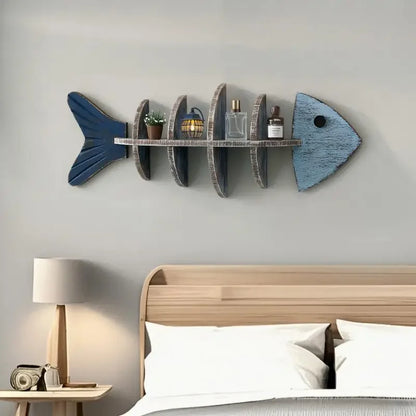 Væghylde i Træ – Elegant 3D Fiskebenshylde til Vægmontering, Perfekt til Stue og Unik Indretning 3