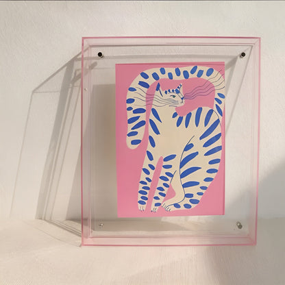 Akryl fotoramme med neon-design i 80'er-stil – moderne og dekorativ