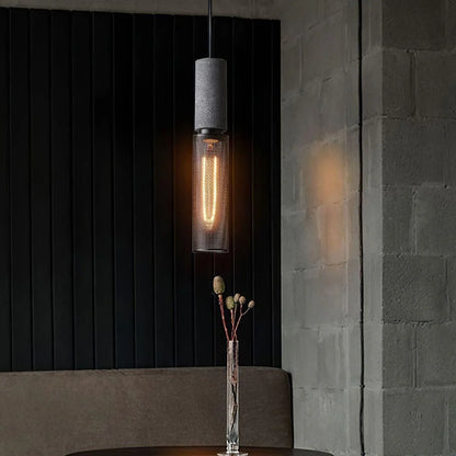Akselund Pendellampe – Nordisk Vintage Loftlampe i Cement og MetaLioren