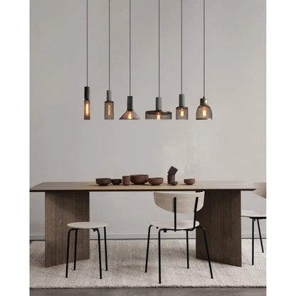 Akselund Pendellampe – Nordisk Vintage Loftlampe i Cement og Metal - VELISSE06Lioren