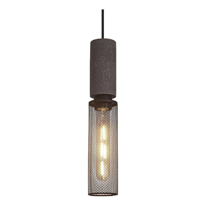 Akselund Pendellampe – Nordisk Vintage Loftlampe i Cement og Metal - 