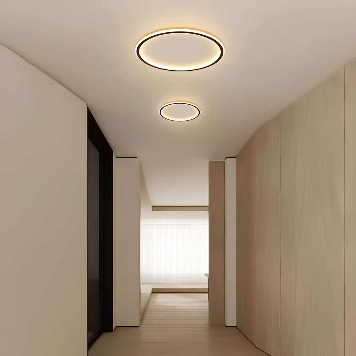 Guld LED loftlampe med varm hvid belysning