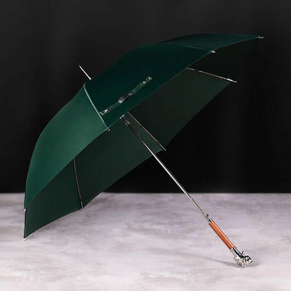 Stor paraply med hundehoved i premium design