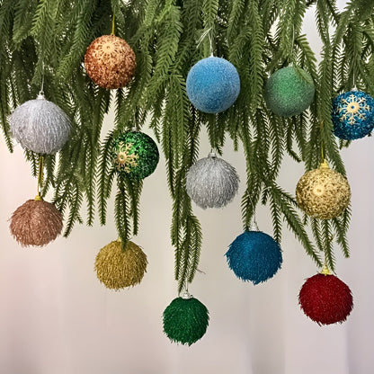 Julekuglesæt (16 stk., Ø 6 cm) – Farverige Julekugler | Perfekt Pynt til Juletræ, Stue og Have