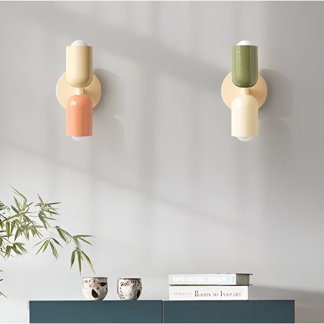 Farbe Wabi Duo minimalistisk moderne LED-væglampe med to hoveder