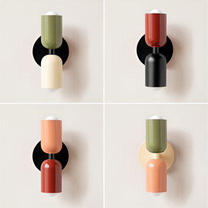Farbe Wabi Duo minimalistisk moderne LED-væglampe med to hoveder