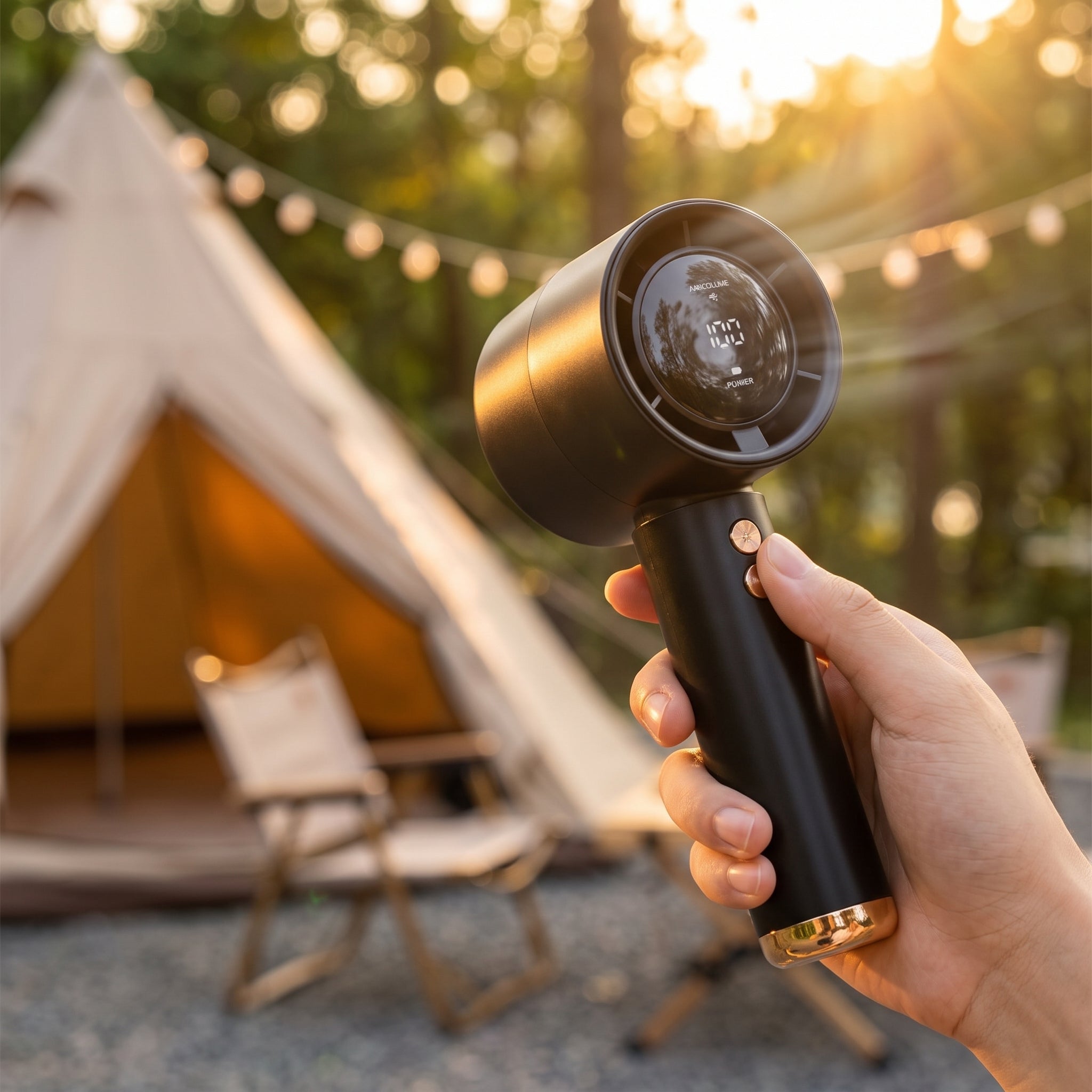 Bærbar håndvifte til camping