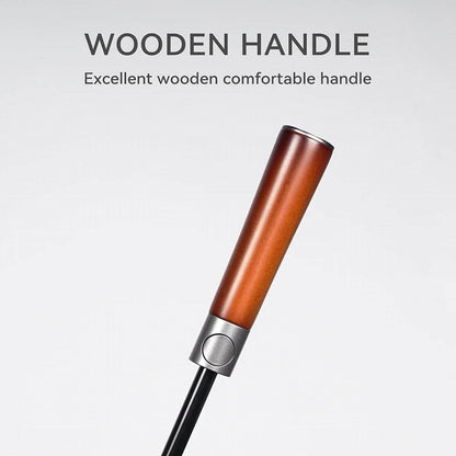Stor golfparaply med vindfast stel