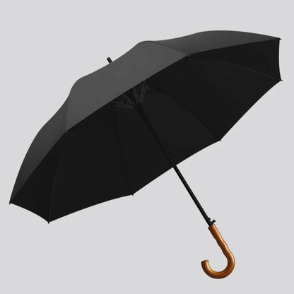 Stormfast paraply i høj kvalitet med langt skaft