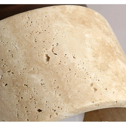 Lumi Stone Loftlampe i Travertin – Japansk Inspireret Loftlys - VELISSE17Lioren
