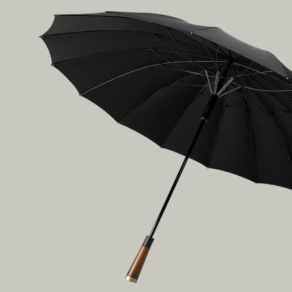 Klassisk paraply med 120 cm baldakin og bred regnbeskyttelse