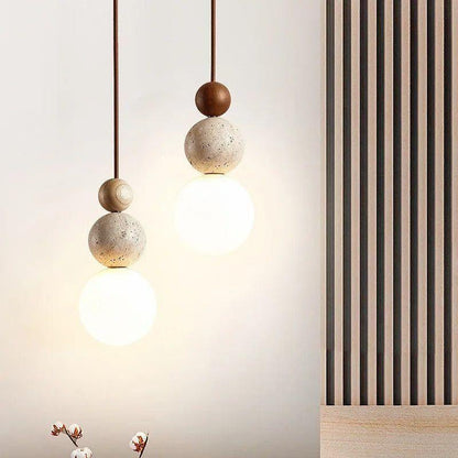 Hikari Wabi-Sabi Pendant Lamp – Elegant Natural Illumination